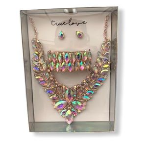 GEM Statement Earrings / Bracelet / Necklace Sets